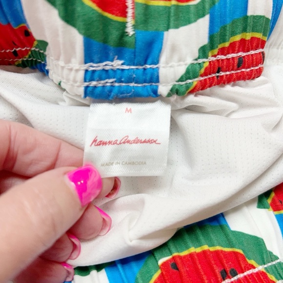 Hanna Andersson Watermelon Print  Men’s Swim Trunks Size M - Picture 3 of 4